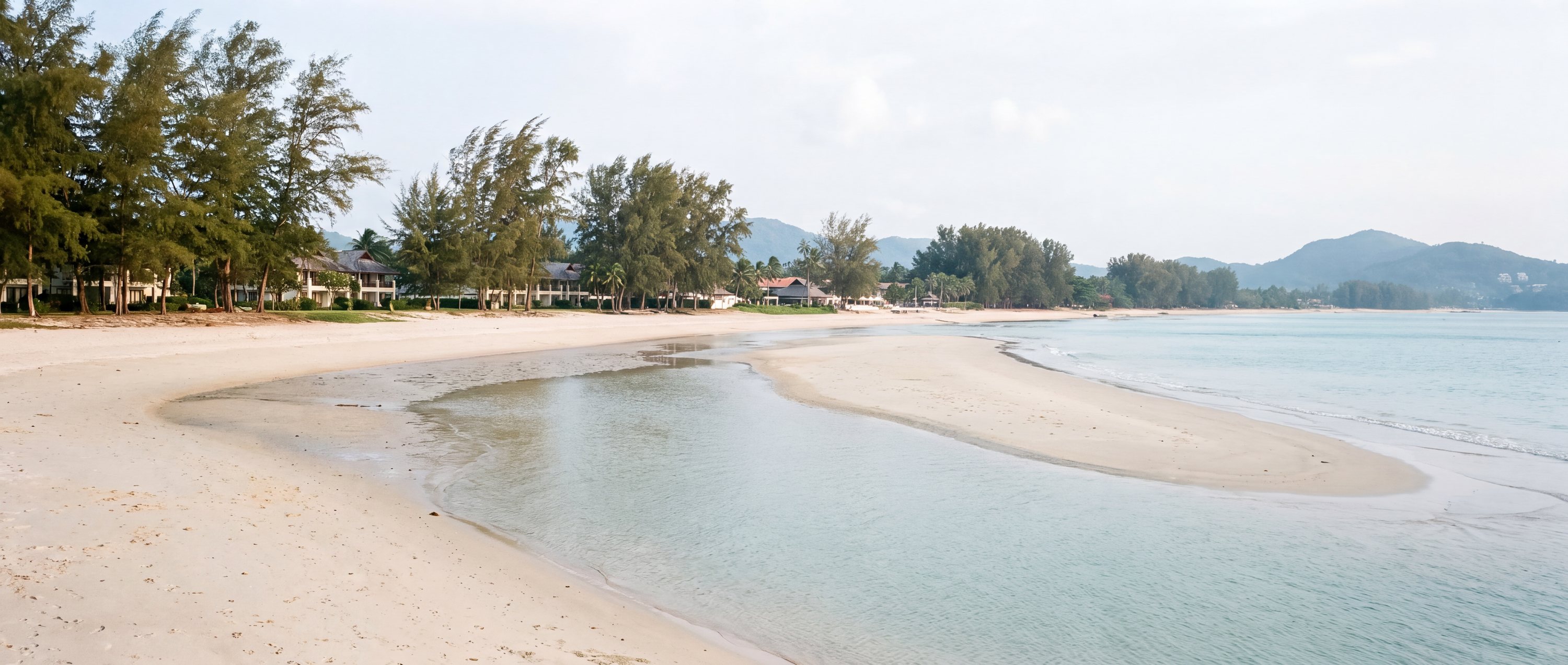 Wide view of Bang Tao Beach, Phuket.