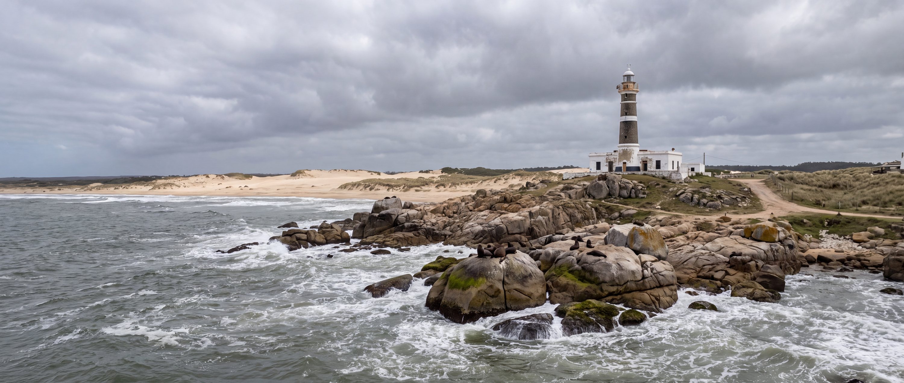 Wide view of Cabo Polonio, Rocha Department.