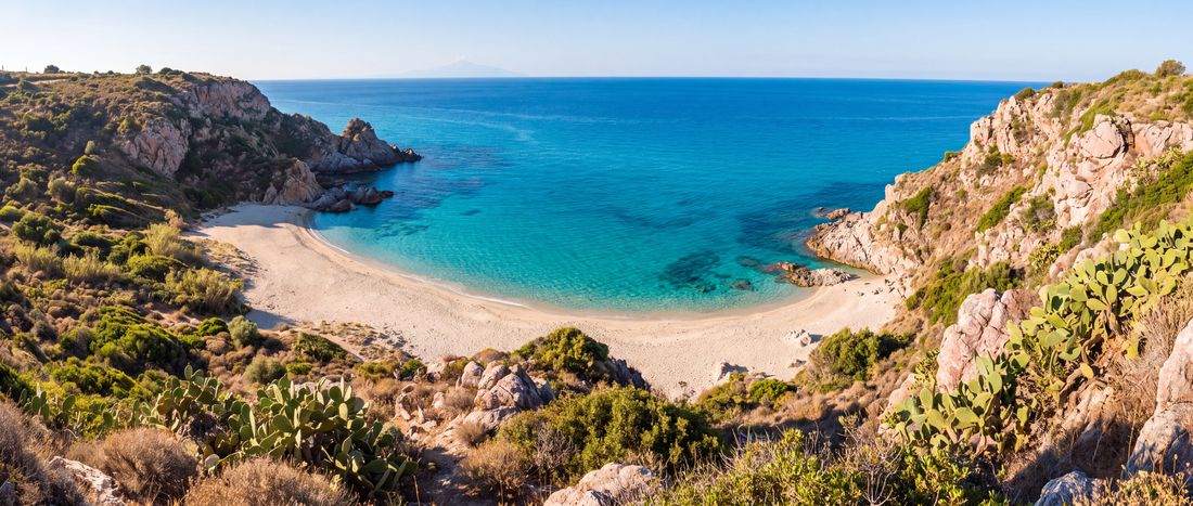 Wide view of Capo Vaticano (Grotticelle), Calabria.