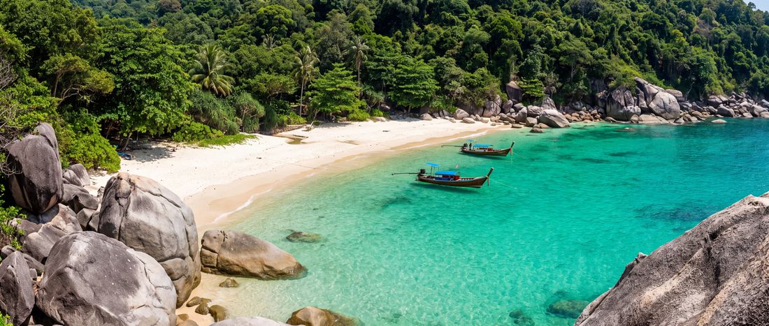 Wide view of Freedom Beach, Phuket.