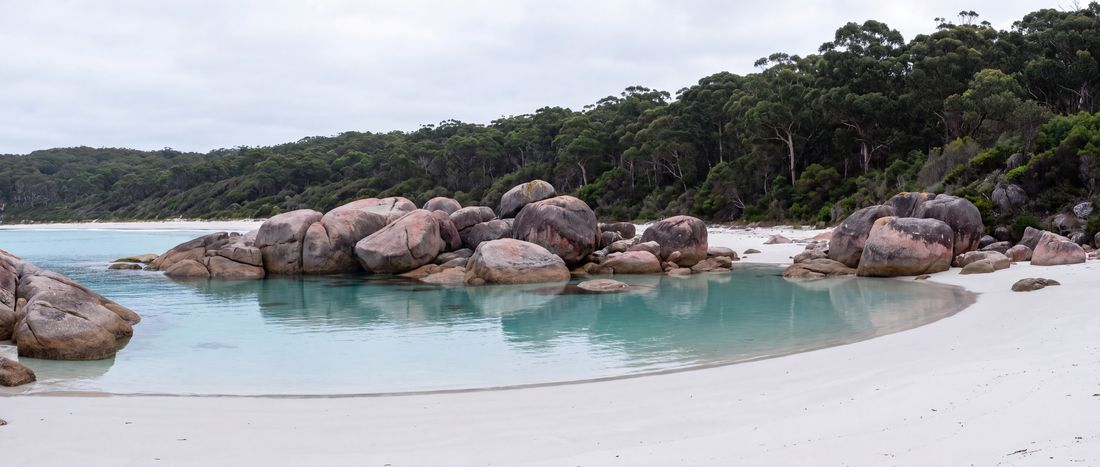 Wide view of Greens Pool, Western Australia.