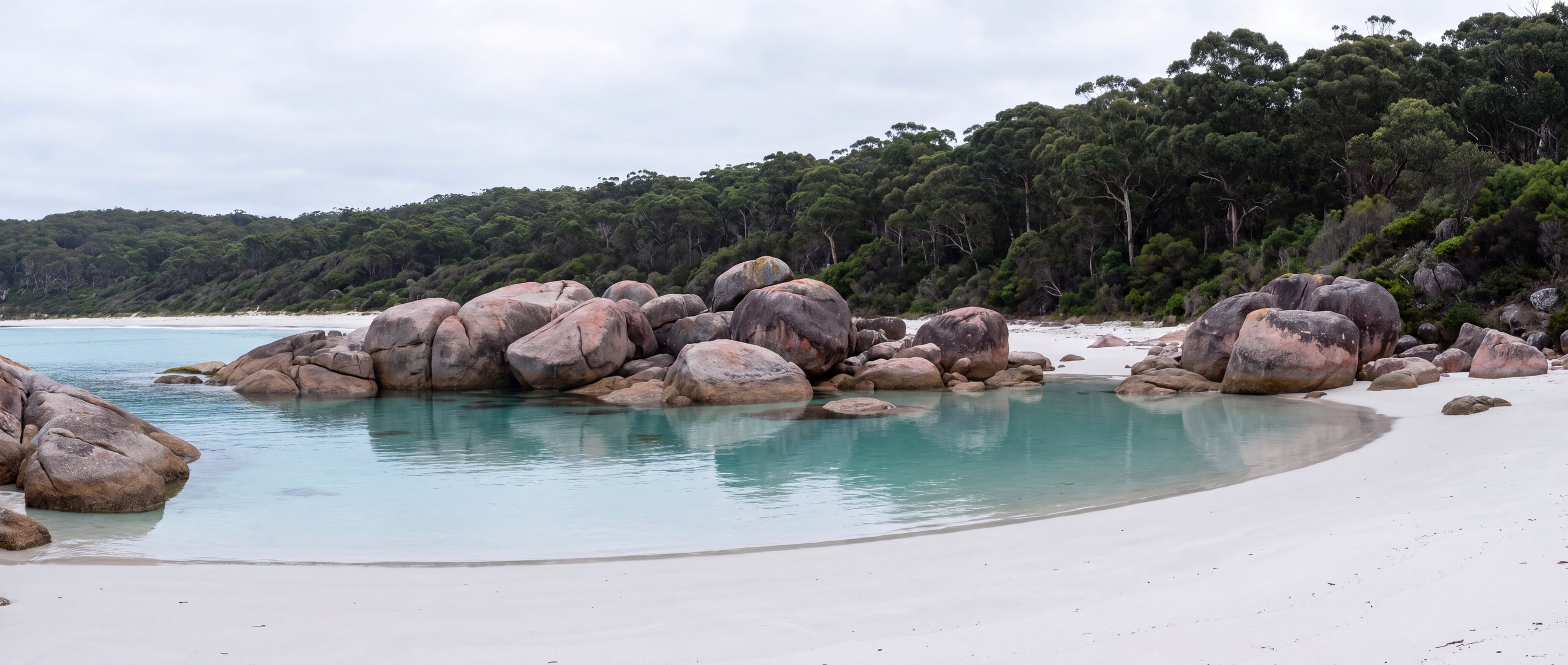 Wide view of Greens Pool, Western Australia.