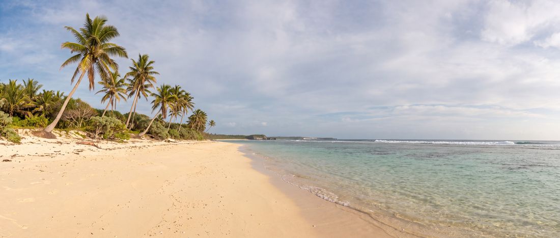 Wide view of Ha'atafu Beach, Tongatapu.