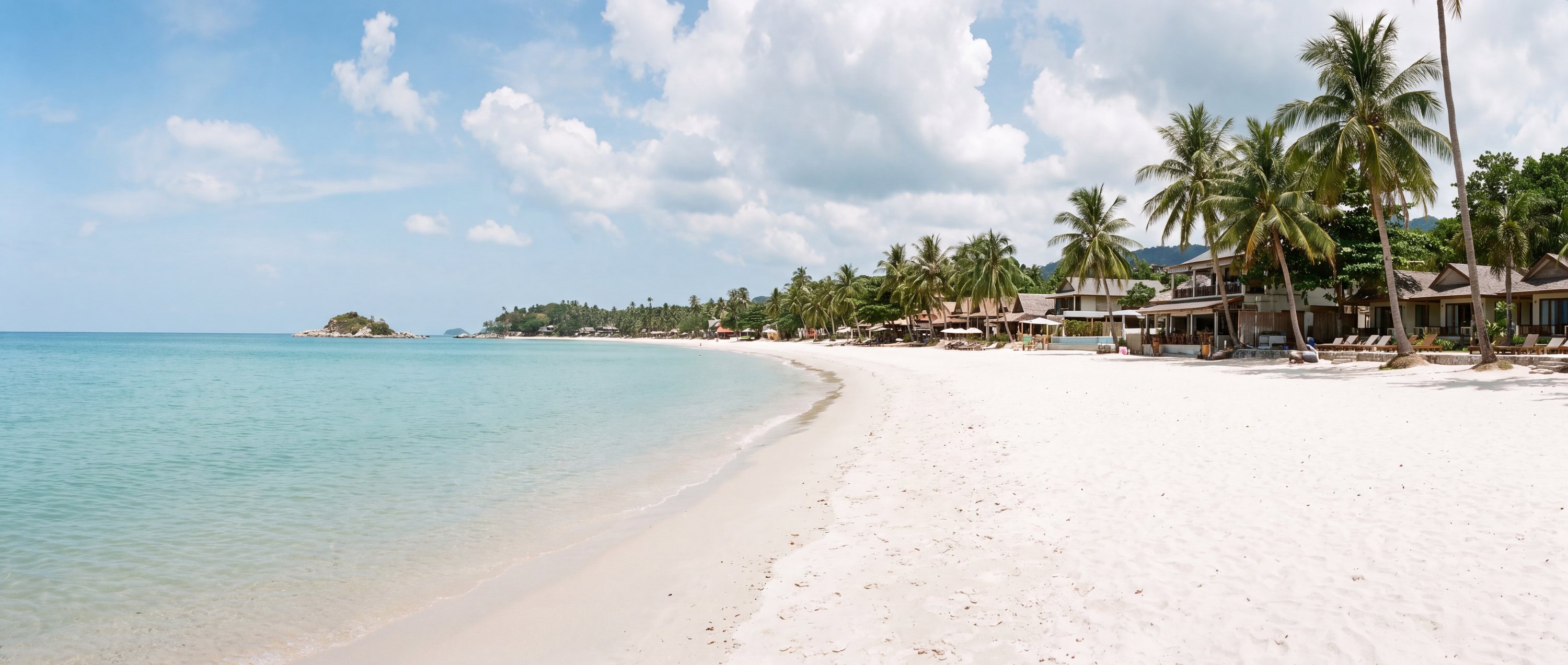 Wide view of Chaweng Beach, Koh Samui, Surat Thani.