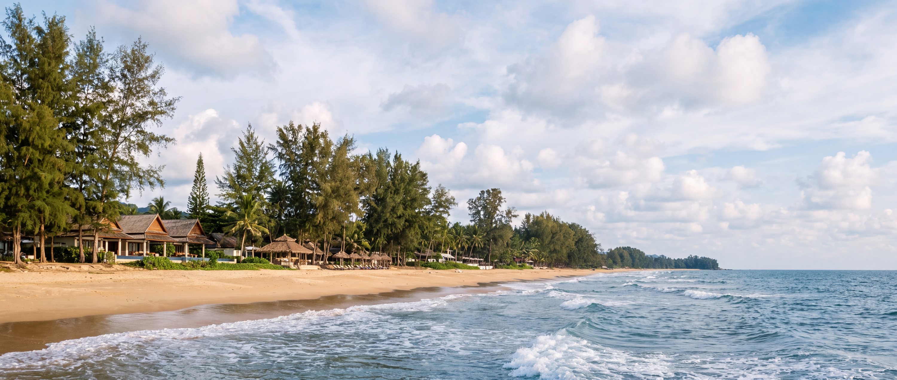 Wide view of Nang Thong Beach (Khao Lak), Khao Lak, Phang Nga.
