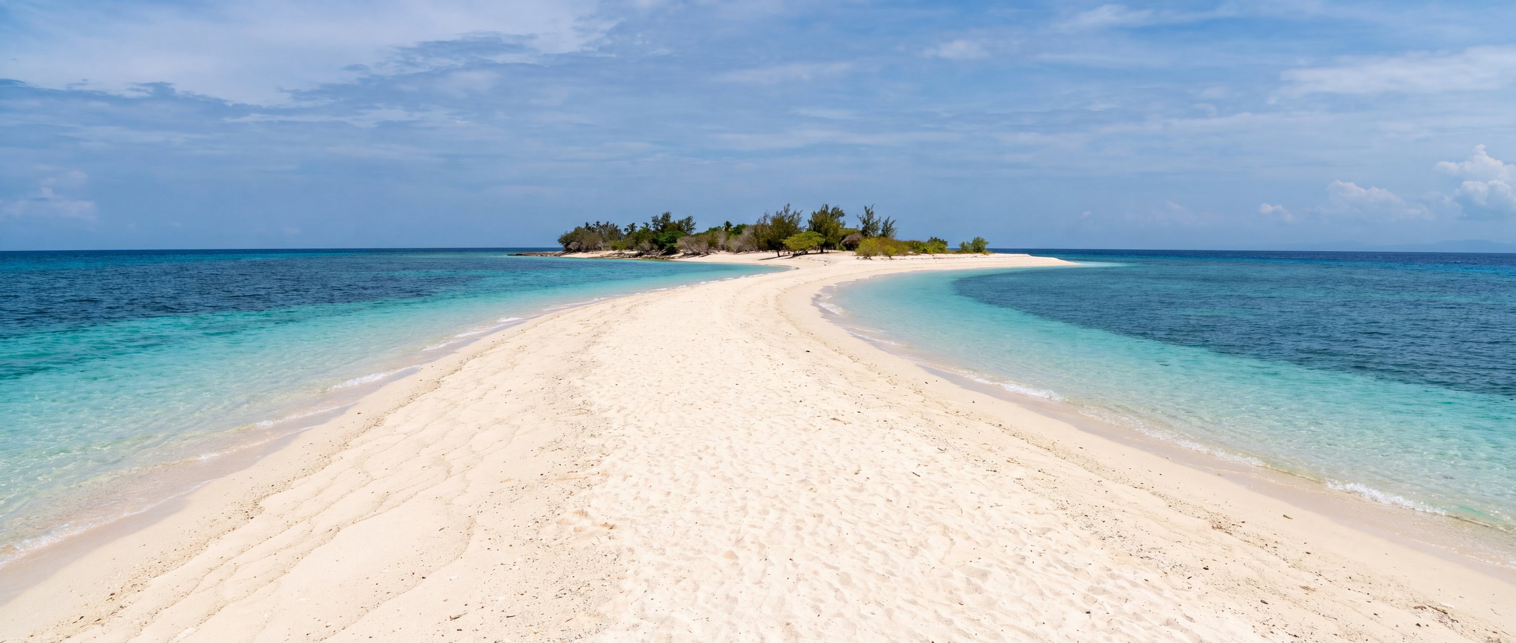 Wide view of Kalanggaman Island Beach, Eastern Visayas.