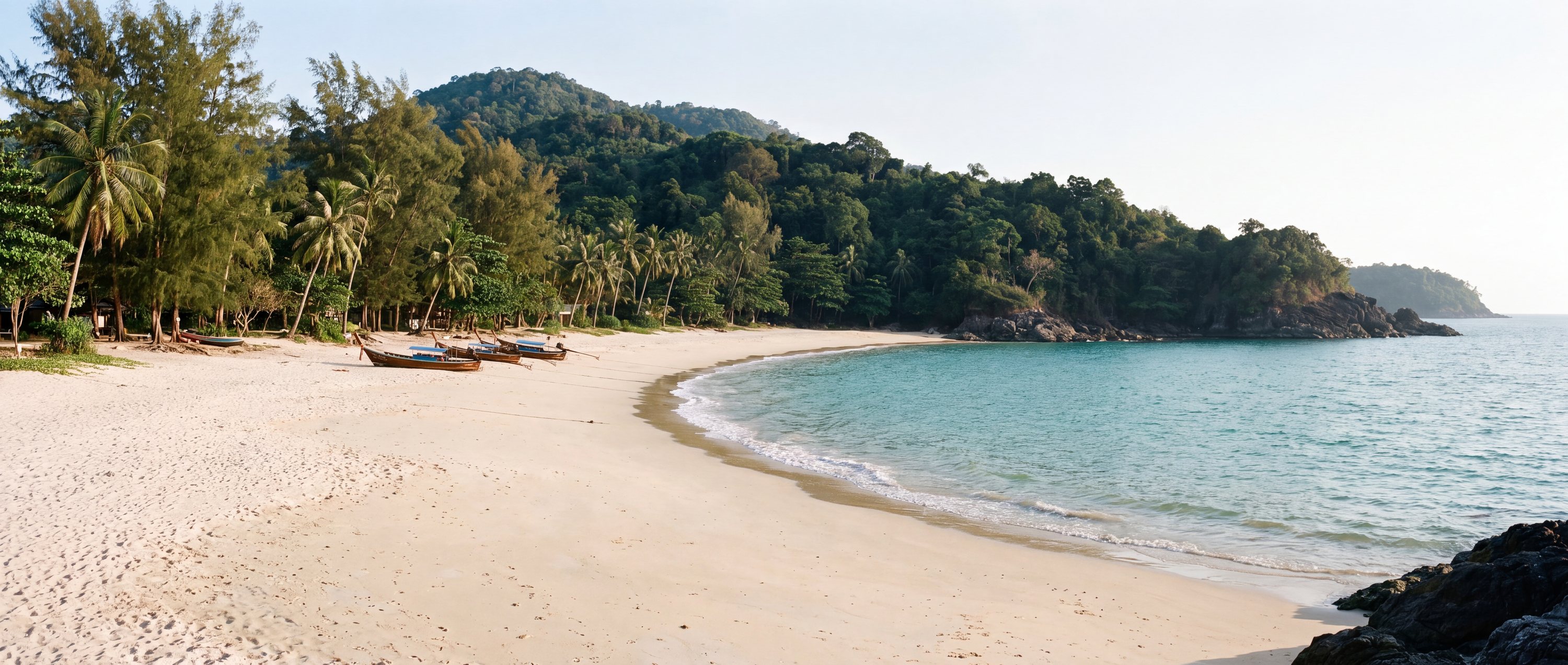 Wide view of Kamala Beach, Phuket.