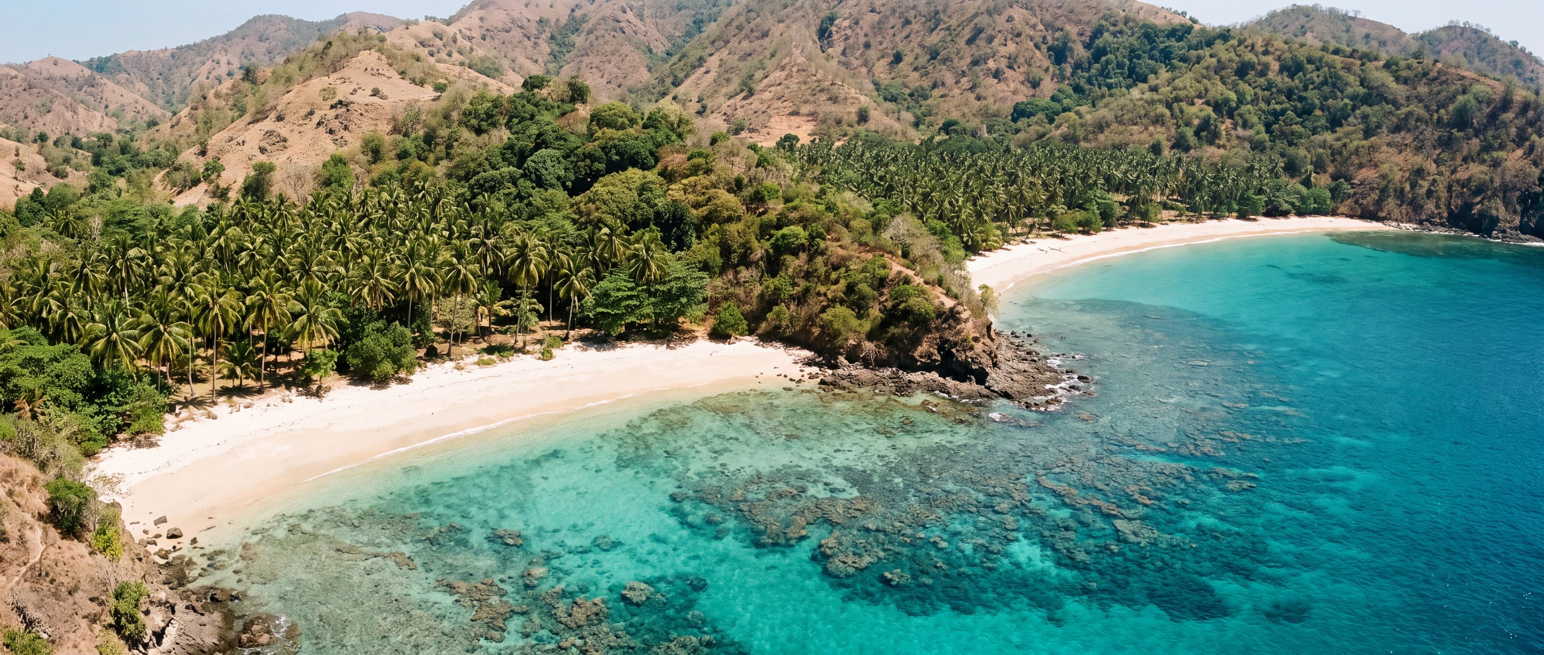 Wide view of Koka Beach, East Nusa Tenggara.