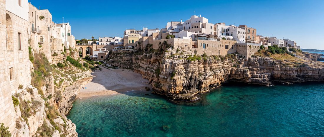 Wide view of Lama Monachile, Apulia.