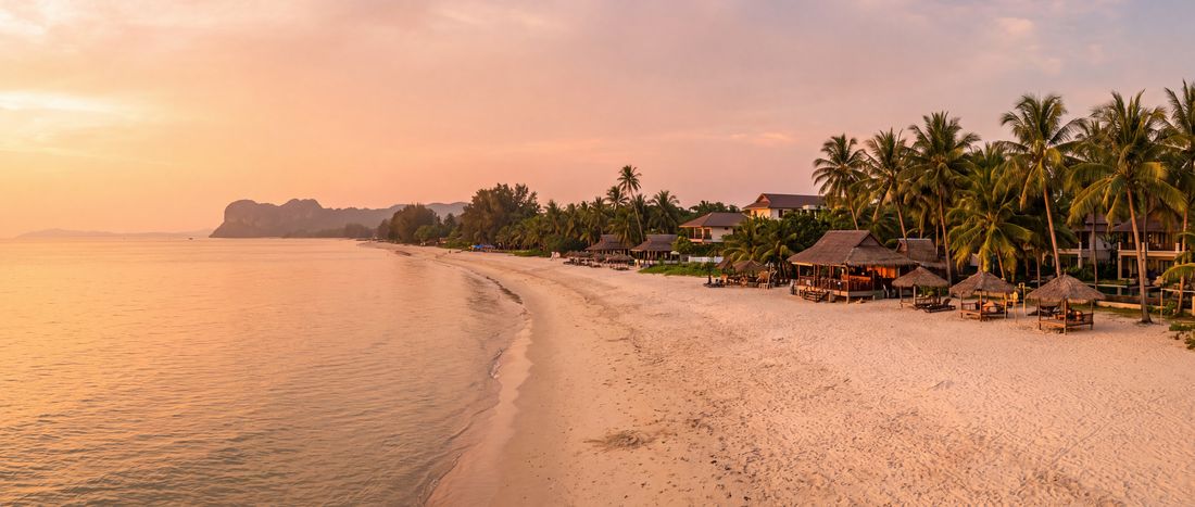 Wide view of Pantai Cenang, Langkawi, Kedah.