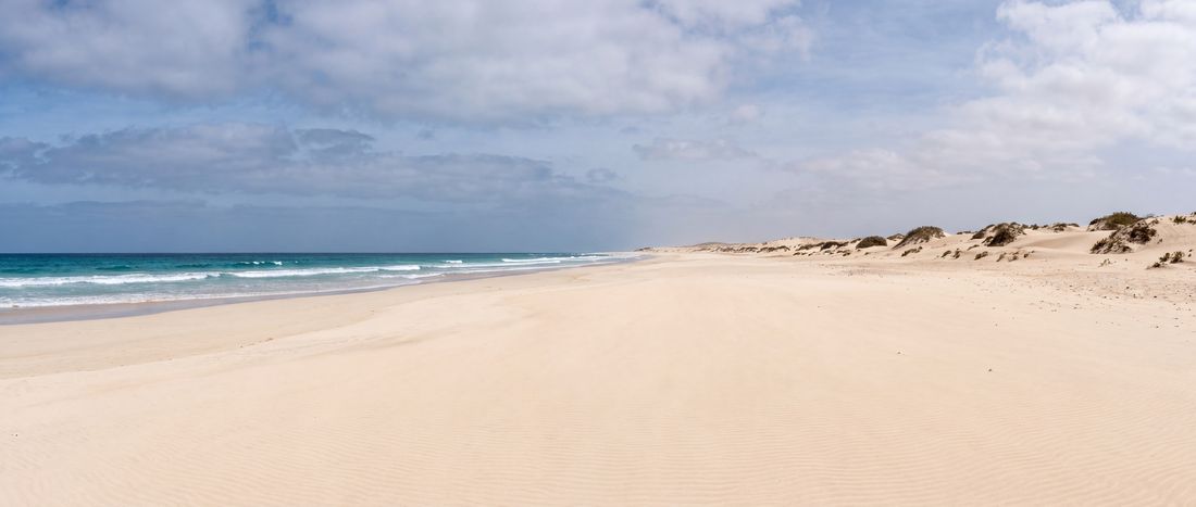 Wide view of Praia de Chaves, Boa Vista Island.