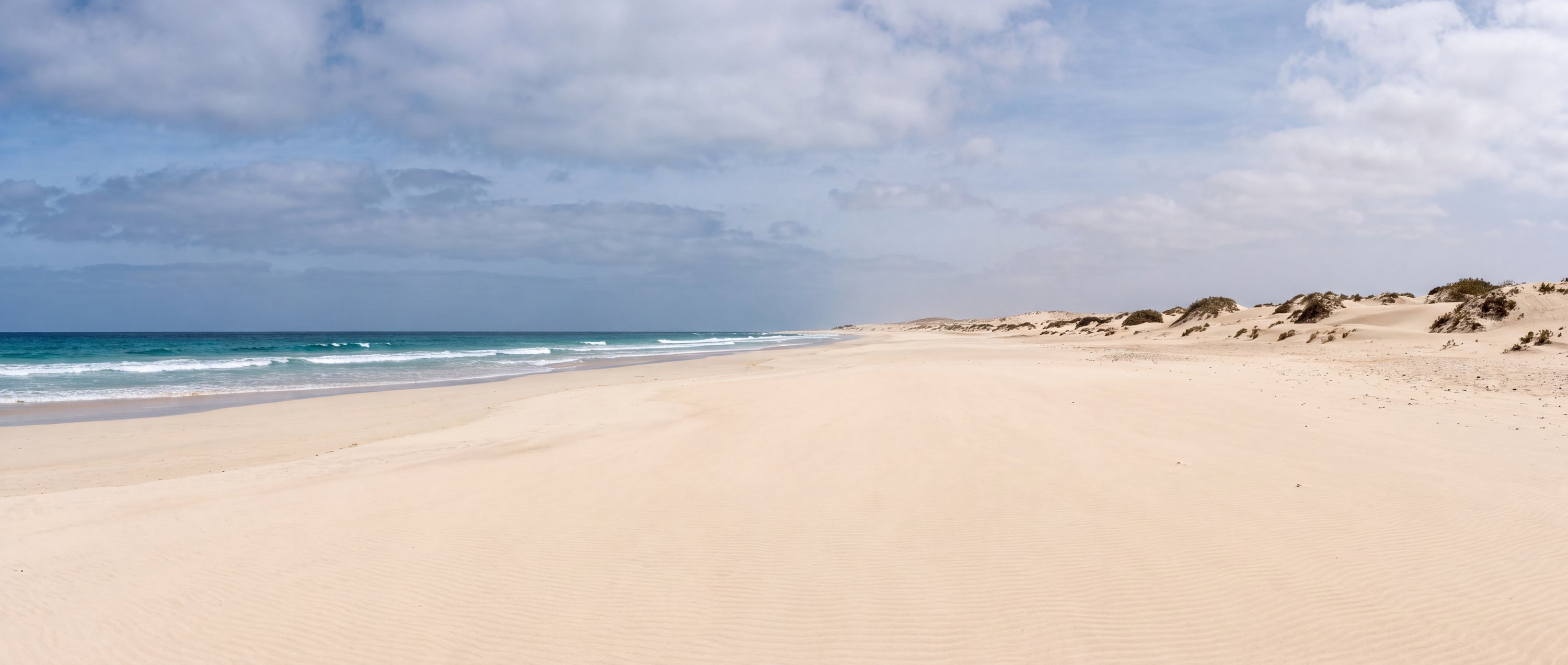 Wide view of Praia de Chaves, Boa Vista Island.