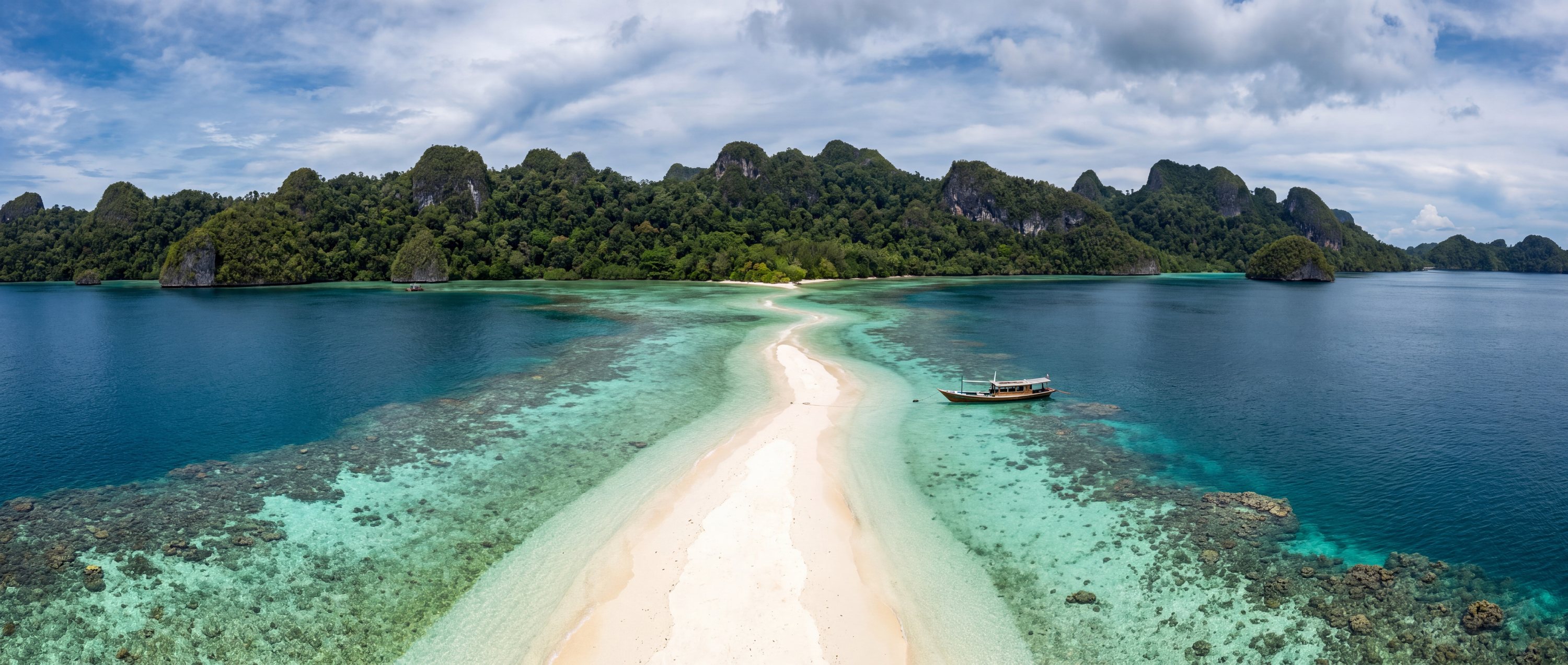 Wide view of Pasir Timbul, Southwest Papua.