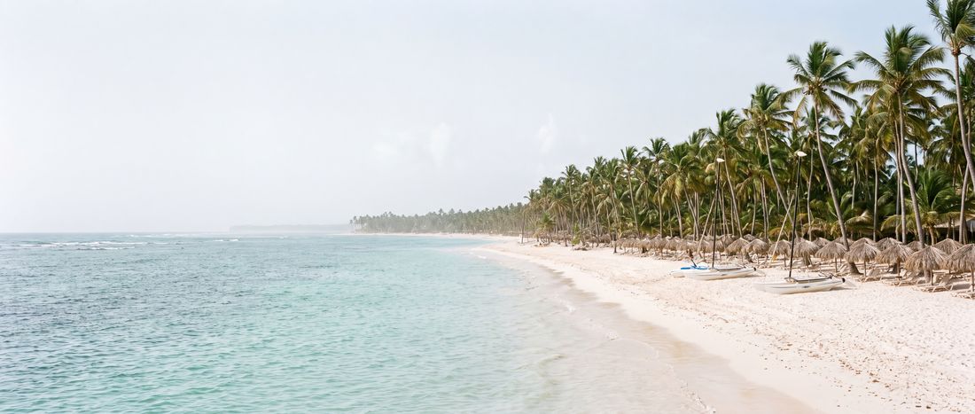 Wide view of Playa Bavaro, Punta Cana.