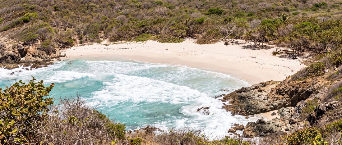 Wide view of Playa Brava, Culebra, Puerto Rico.
