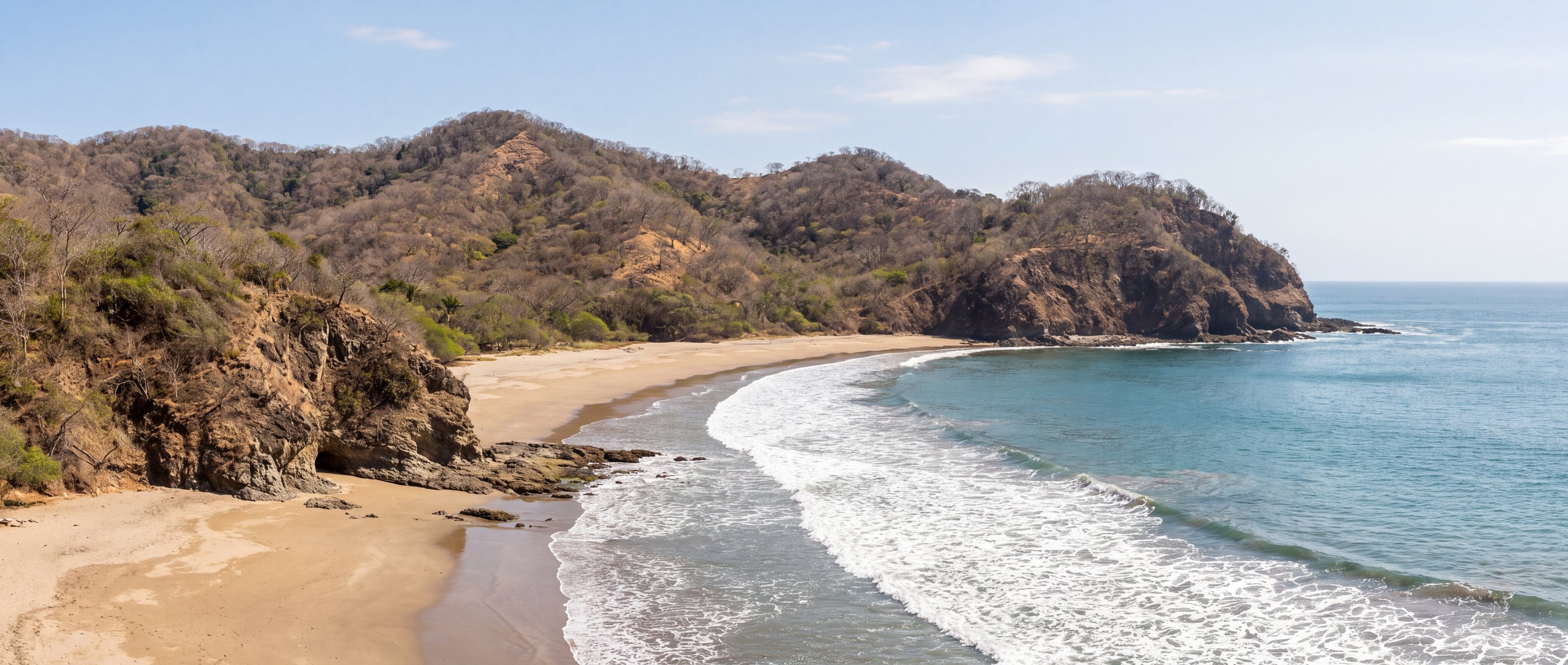 Wide view of Playa Maderas, Rivas Department.