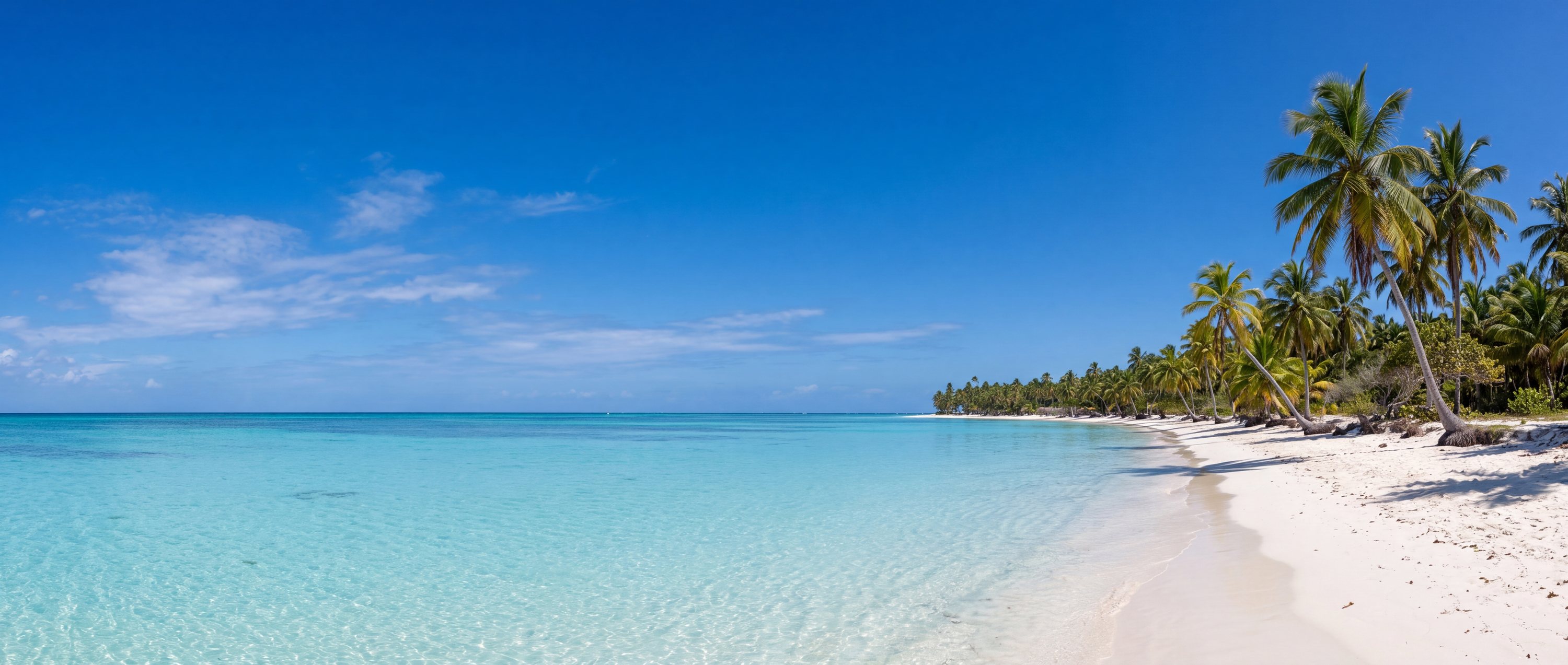 Wide view of Playa Norte, Isla Mujeres, Mexico.
