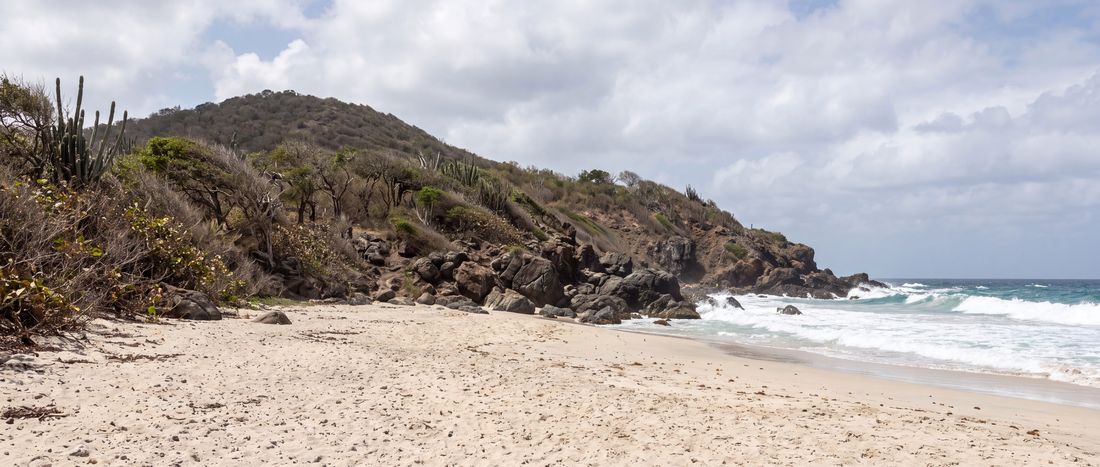 Wide view of Playa Resaca, Culebra, Puerto Rico.