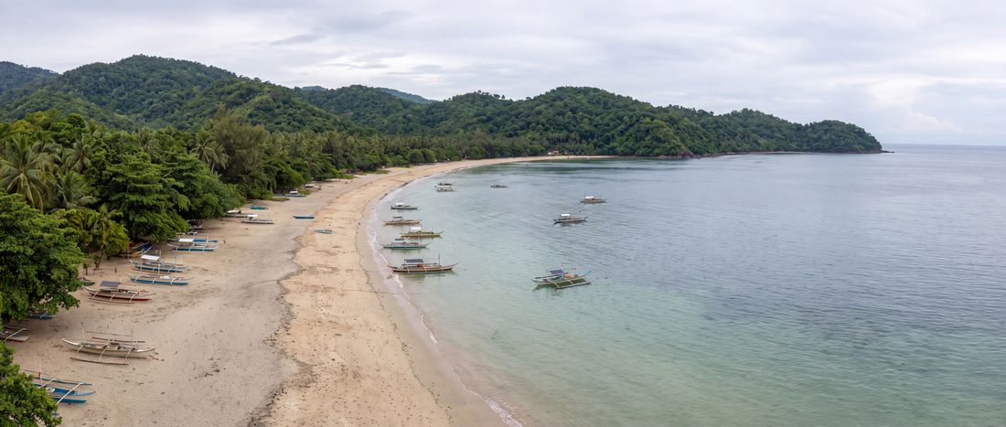 Wide view of Long Beach, Mimaropa.