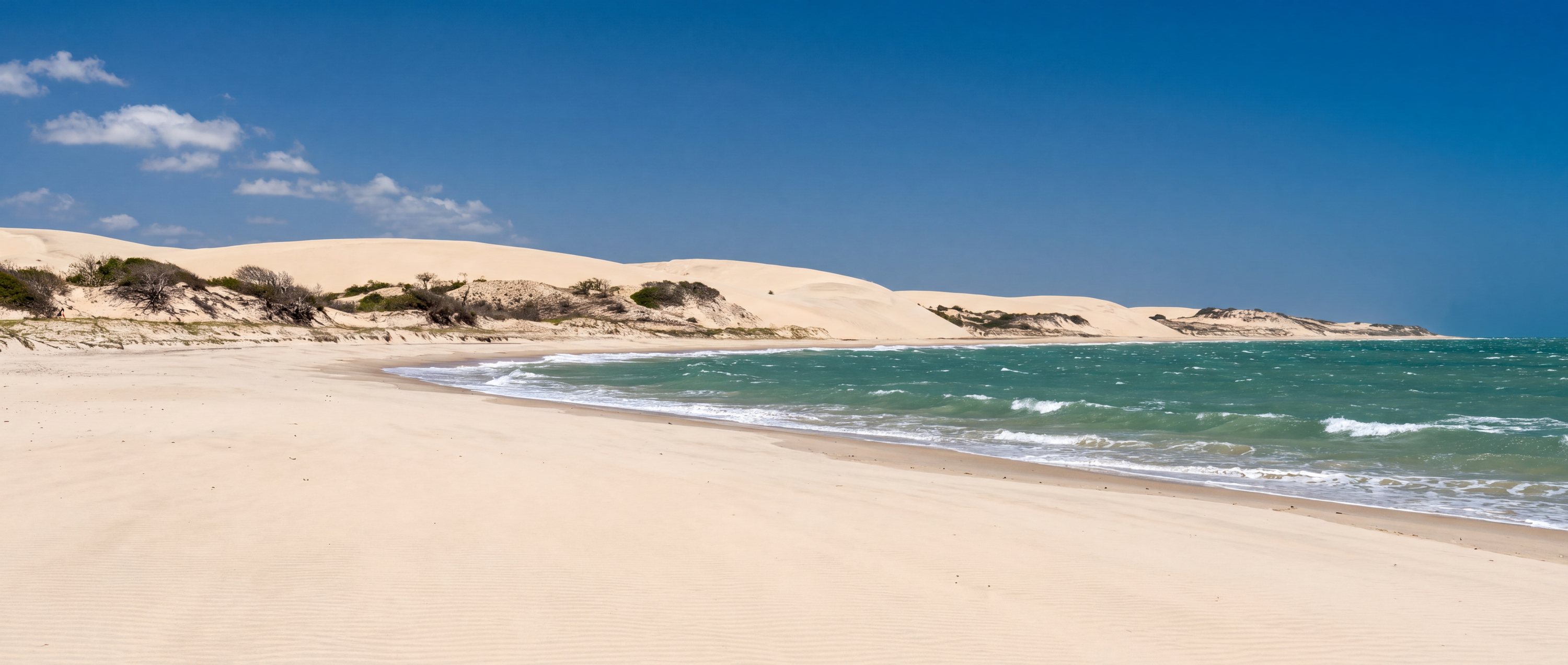 Wide view of Praia de Jericoacoara, Jijoca de Jericoacoara, Ceará.