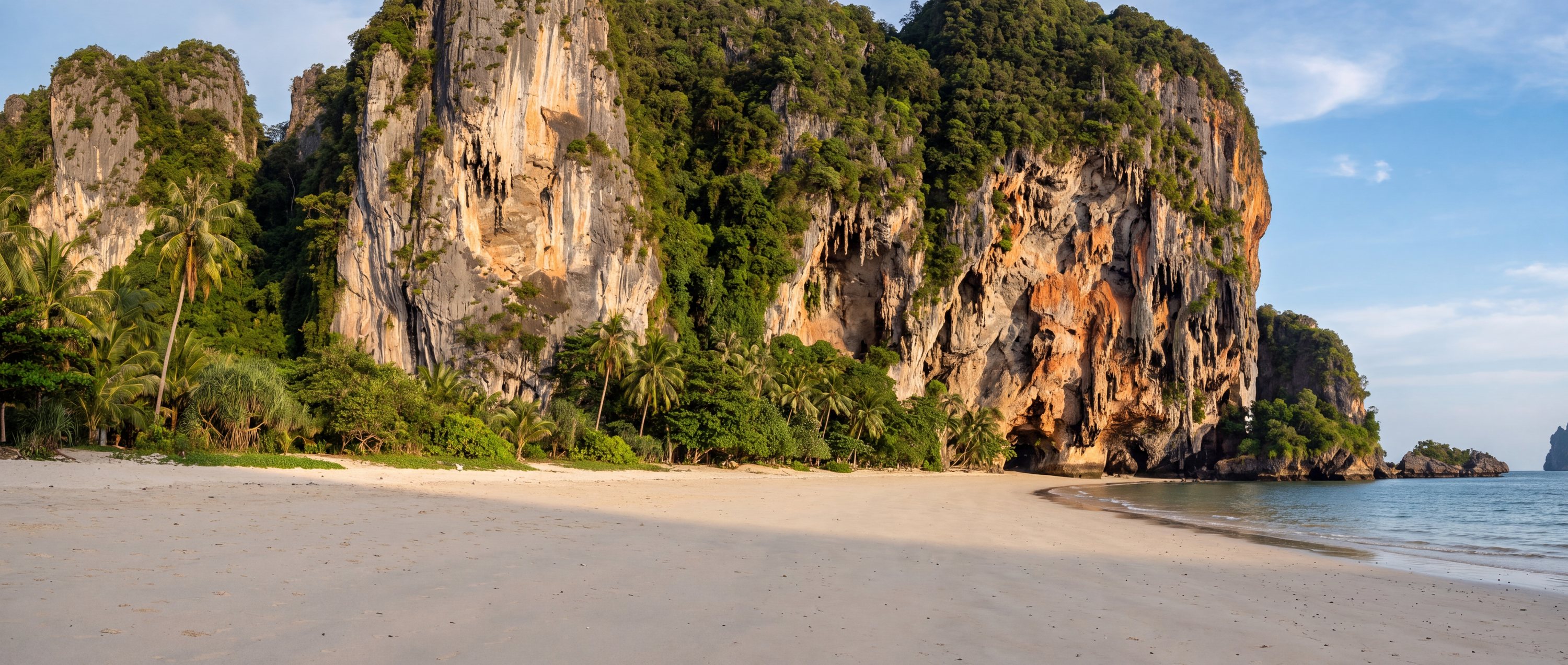 Wide view of Railay West, Krabi, Thailand.