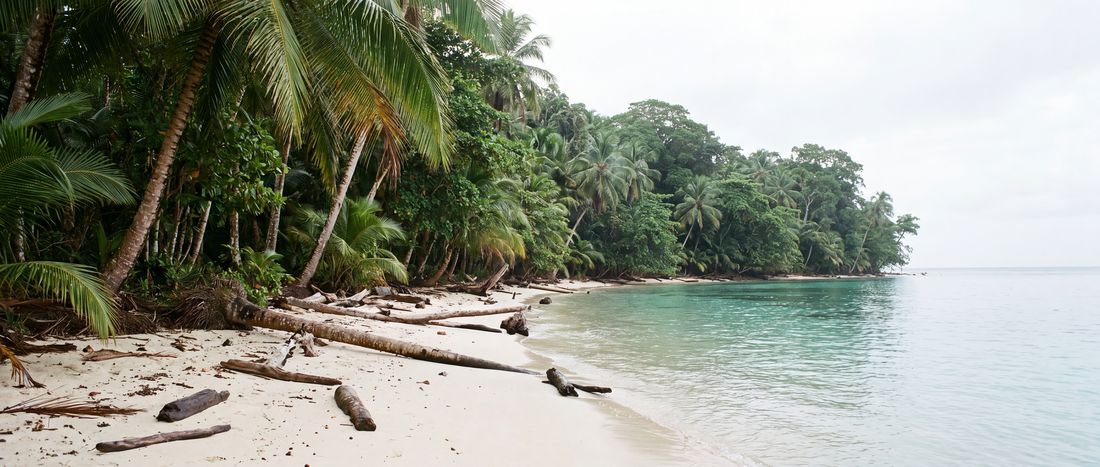 Wide view of Red Frog Beach, Bocas del Toro Province.