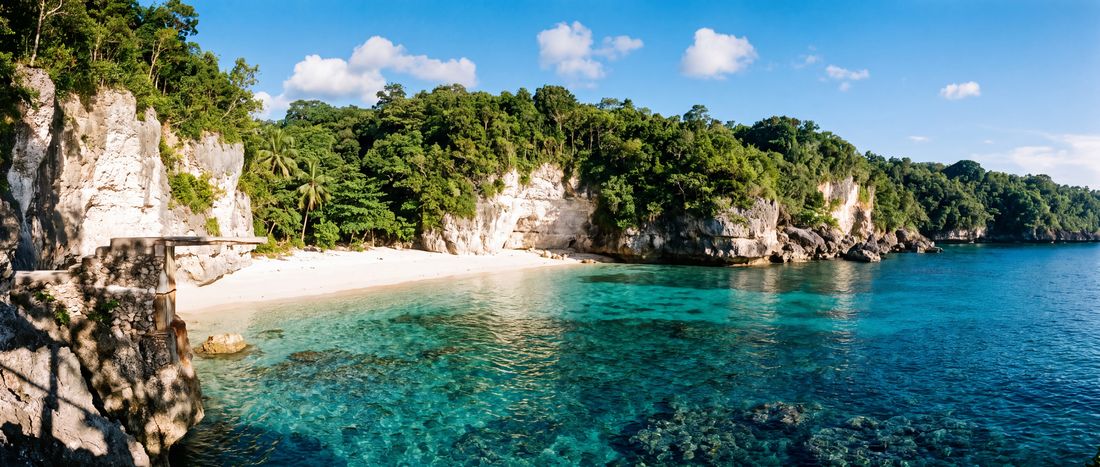 Wide view of Salagdoong Beach, Central Visayas.