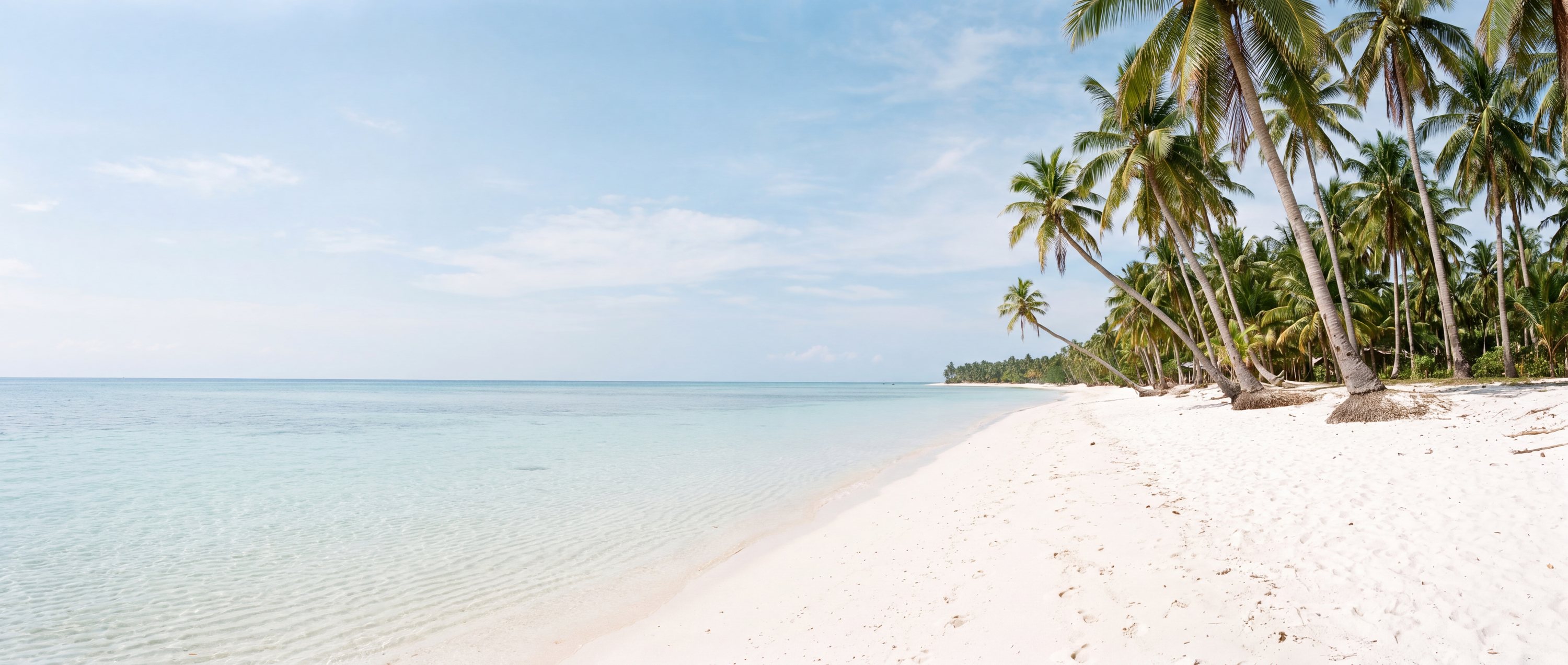Wide view of Sugar Beach, Central Visayas.